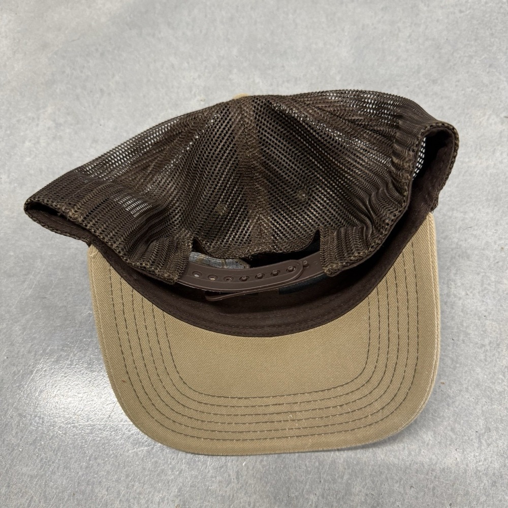 Ariat Brown Tan Mesh Snapback Trucker Hat Western Cowboy Cap OSFA - Picture 2 of 3